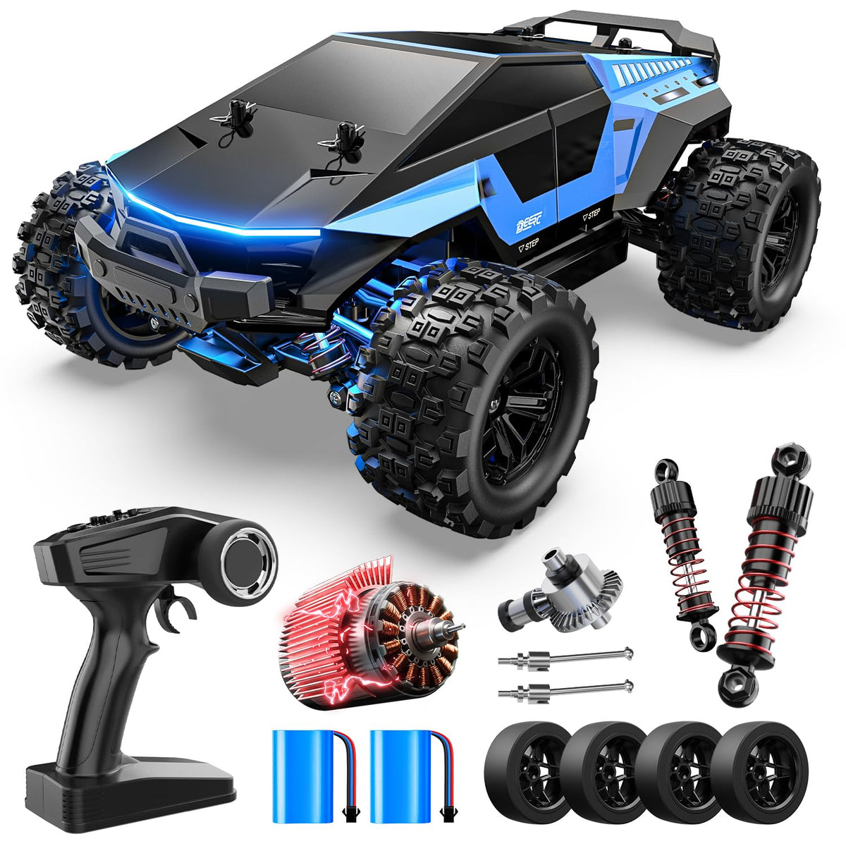 DEERC 1/18 All Terrain Fast Drift & Racing RC Car, 40KM/H Remote Contr