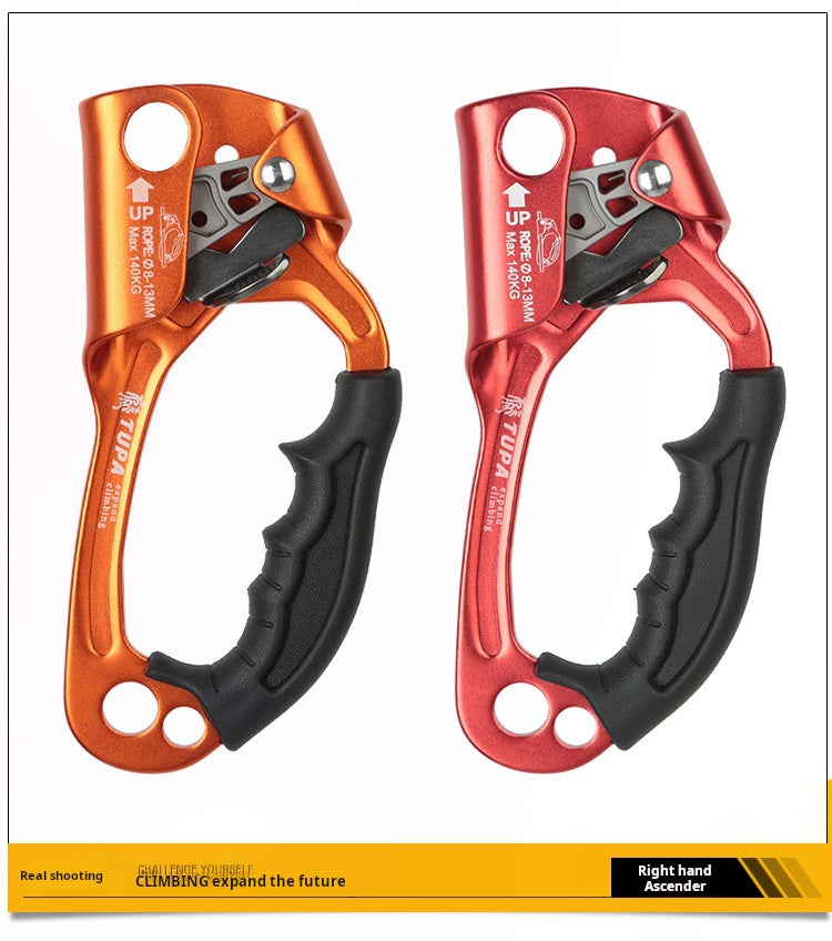Right hand ascender hand climbing rope climbing device mountaineering climbing device cave exploration outdoor SRT rock climbing equipment climbing supplies