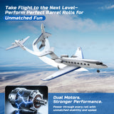 DEERC Avión RC G650 – Jet Privado De 3 Canales Con Giroscopio De 6 Ejes, Ideal Para Principiantes