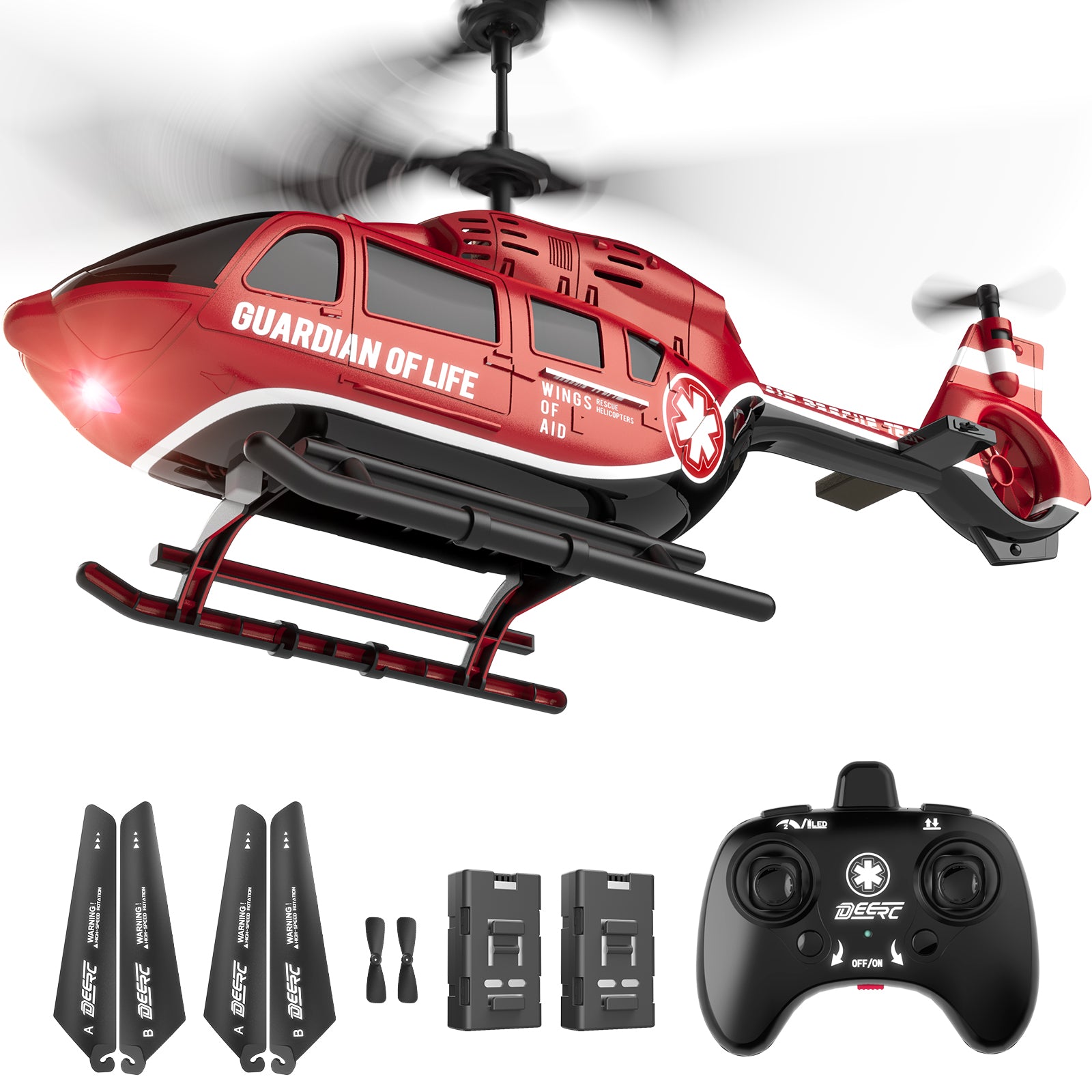 DEERC rescue RC helicopter category for wholesale and dealer orders