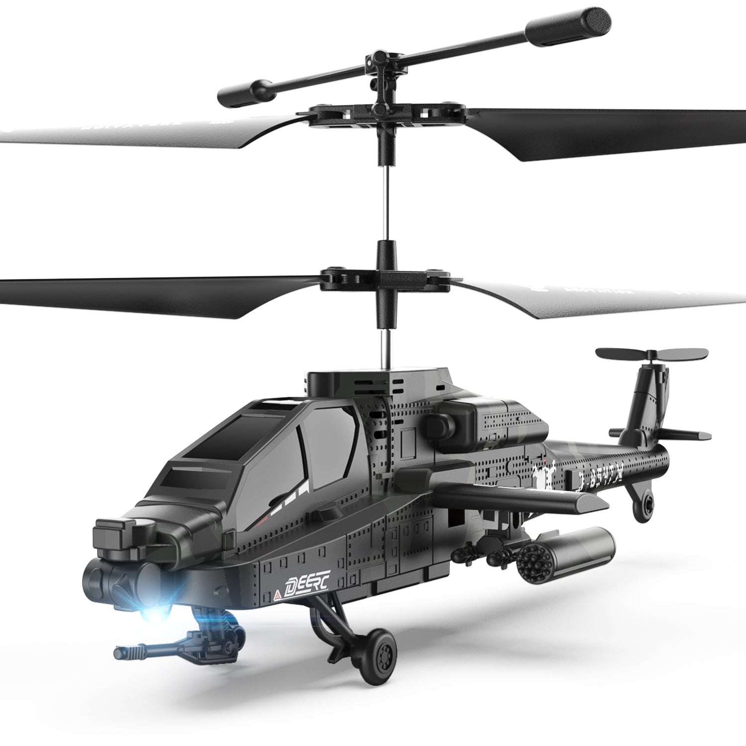 DEERC RC Helicopter, RC Plane for Kids and Adults, 2.4GHz Remote Control Helicopter, 26 Mins Flight Time, LED Lights & Altitude Hold, 2 Batteries, Kids Toy for Ages 8-12