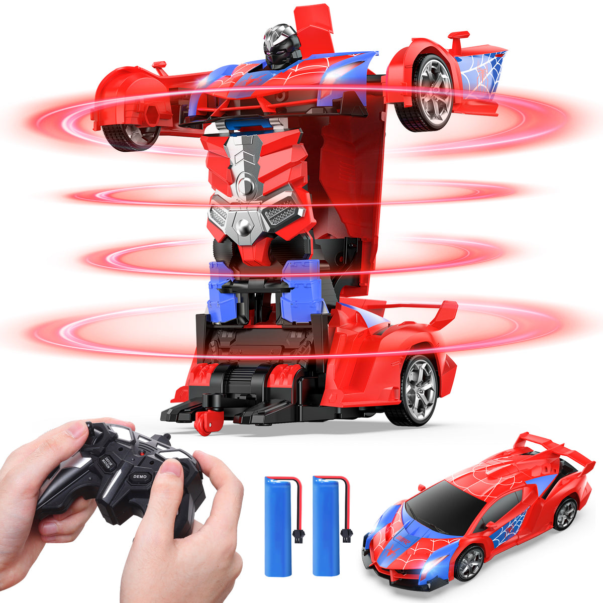 Transform Remote Control Car DEERC Spider RC Car Transform Robot, 2.4GHz Remote Control Spider Cars