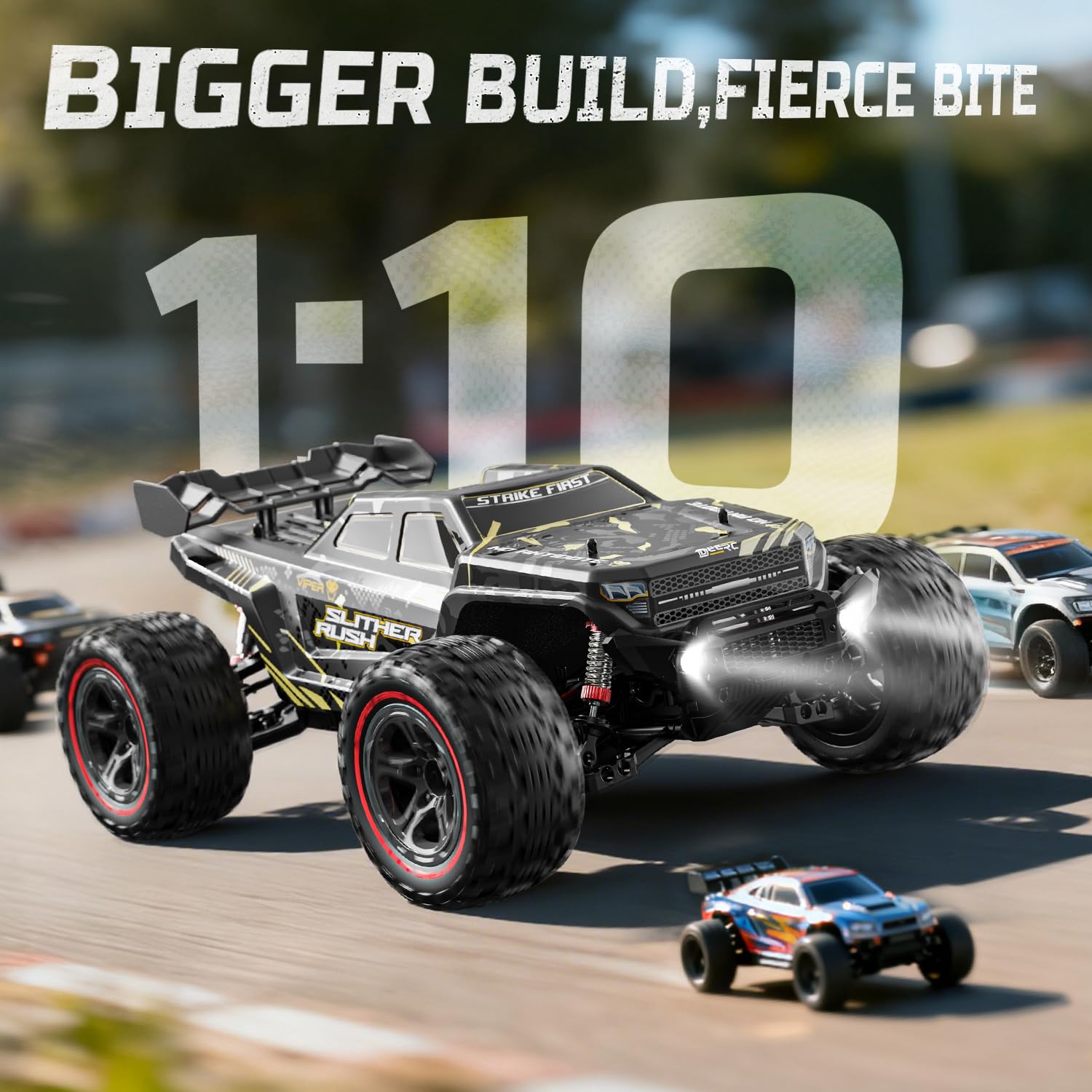 DEERC 209E 1:10 Fast Brushless RC Car for Adults & Boys, 60+ KMH High