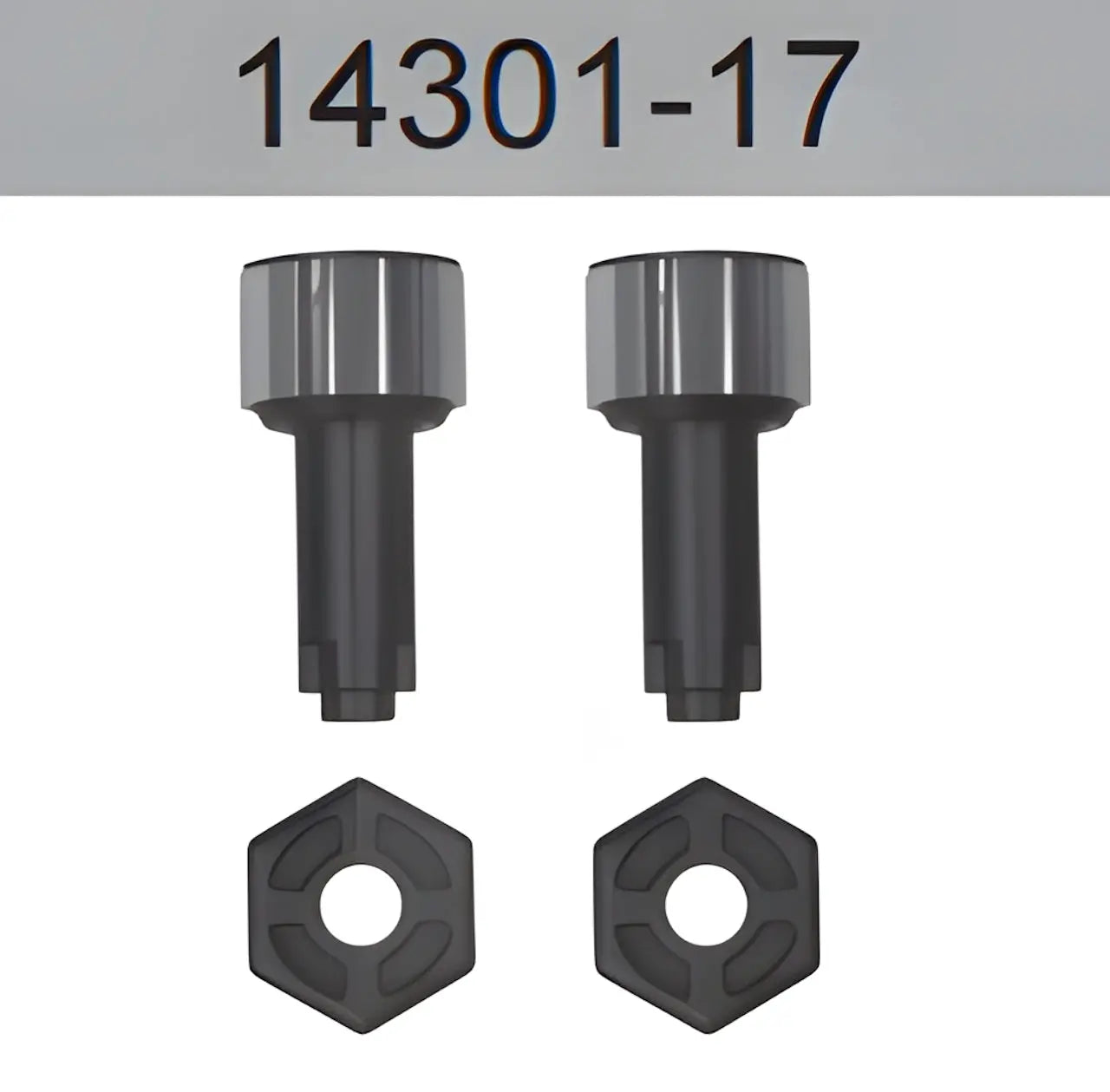 DEERC HS14331 Rear Axle & Wheel Hex Hub Set (14301-17)