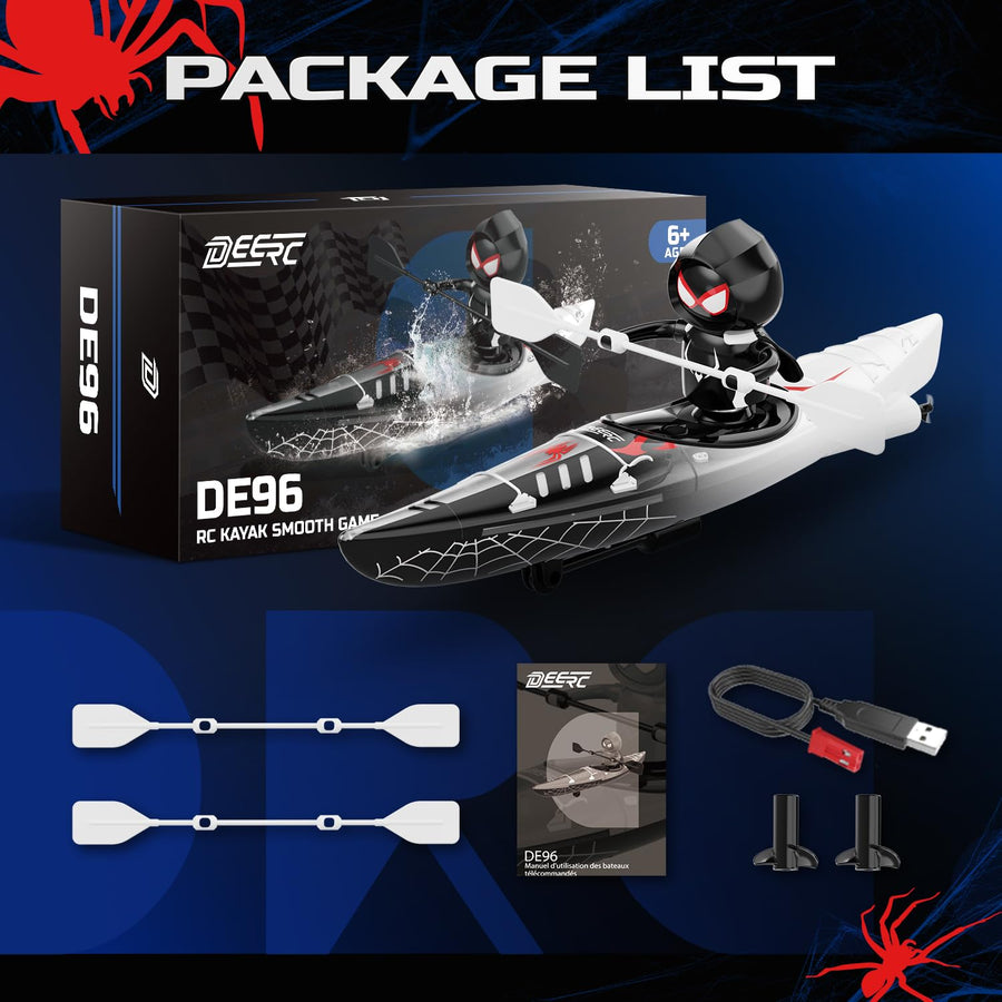 DE96 Black: RC Kayak Boat