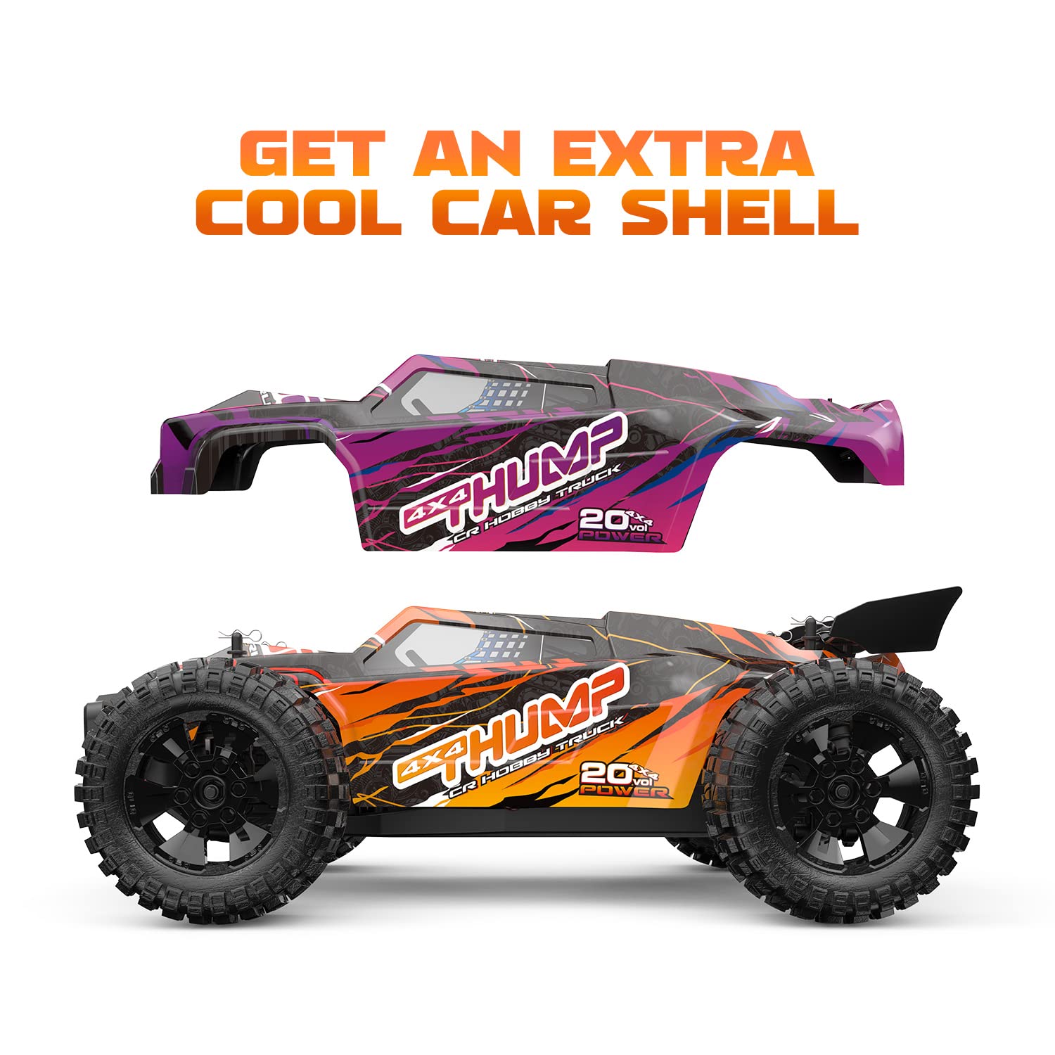 1:16 Scale Upgraded RC Cars, 60+KM/H Fast RC Cars for Adults and Kids, High  Speed Remote Control Car, All Terrain 2.4GHz Hobby RC Truck, 40+ min Play
