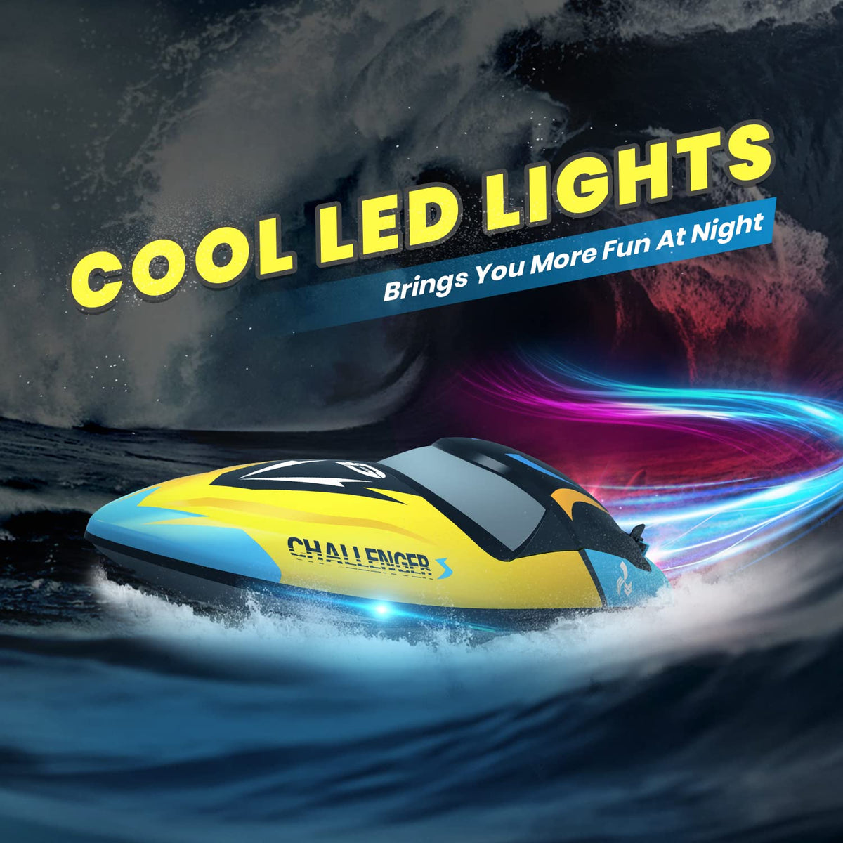 DEERC Brushless RC Boat, 30+ mph Fast Remote Control Boats with Never