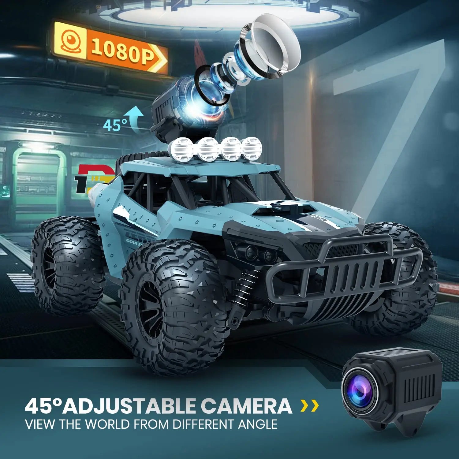 Deerc De49 Control By Raspberry Pi DEERC RC Cars DE36W Remote Control Car with 1080P HD FPV Camera, 1/16